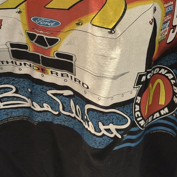 NASCAR Vintage 90s Bill Elliot McDonald’s Racing T-Shirt Size XL - Picture 4 of 8